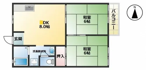 キャッスルハイムB棟【205号室】の間取り