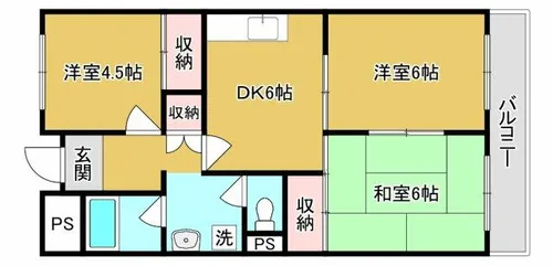 小浦ビューハイツ【202号室】の間取り