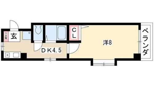 ラ・グラシューズ【1階】の間取り