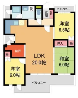 ベルコート夙川 2号棟【107号室】の間取り
