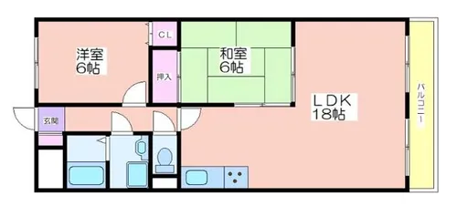 シュテルンパラスト鈴栄【3階】の間取り