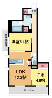 シャーメゾンKUREHA【301号室】の間取り
