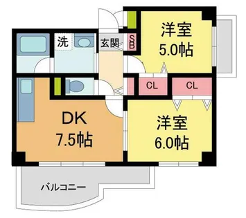 ハイムプロミネンス宝塚【2階】の間取り
