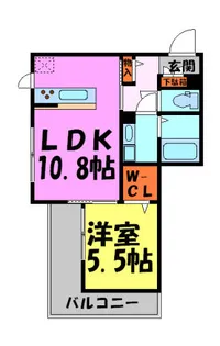 カトルセゾン【103号室】の間取り