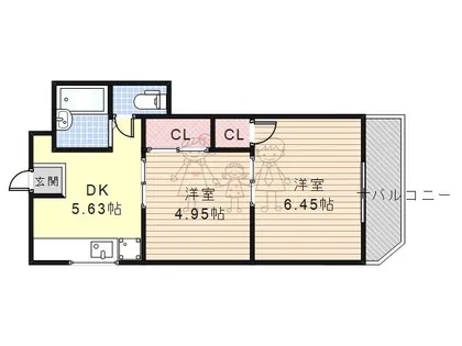 あびこ三栄プラザ【6階】の間取り