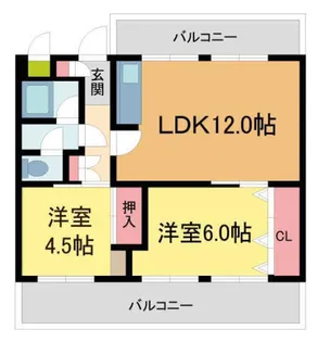 清和台サニーハイツ【204号室】の間取り
