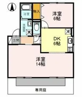 ヴェールハイム霞ヶ丘【1階】の間取り