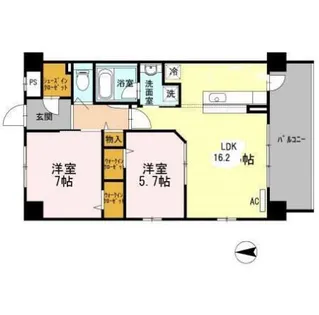 アクトタレイア茨木駅前【503号室】の間取り