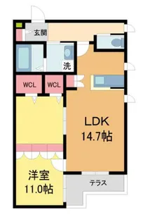 iCCO (イッコ)【207号室】の間取り