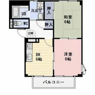 SurplusサンアイA【105号室】の間取り