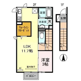 プラムコート【2階】の間取り