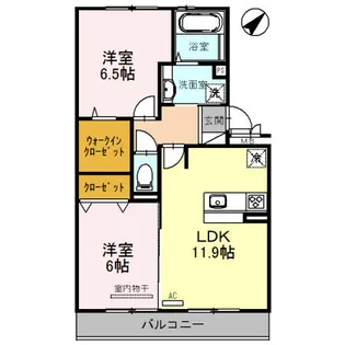 ラヴィベル彦根【2階】の間取り