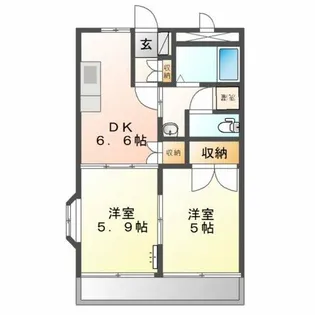 リバーグレイス【2階】の間取り