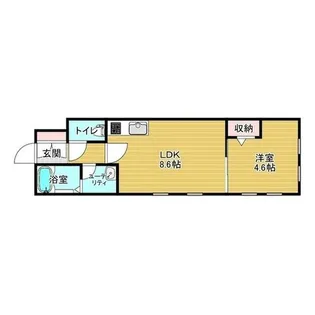 CASA西町グランデC【102号室】の間取り
