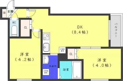 クラッセ知事公館前【7階】の間取り