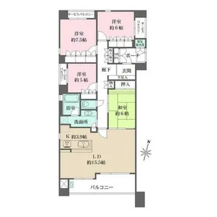 アーバンビュー甲子園口北町【6階】の間取り