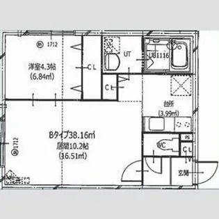 HERO YAMAHANA1【2階】の間取り