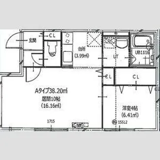 HERO YAMAHANA2【2階】の間取り