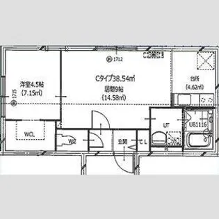 HERO YAMAHANA2【2階】の間取り