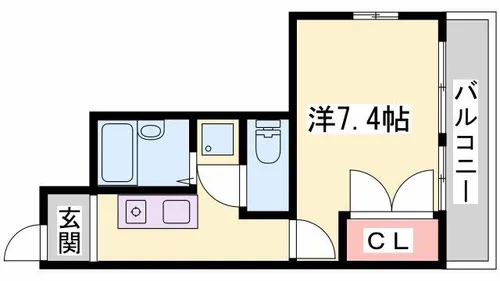 リッチウォーク市役所前【A101号室】の間取り