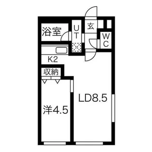 クレール南円山【1階】の間取り