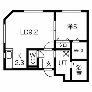 ビリーブ南8条【2階】の間取り