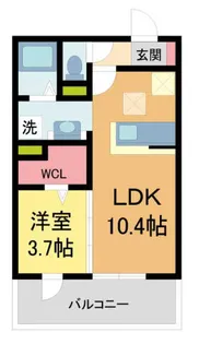 ベルメゾン池田【202号室】の間取り