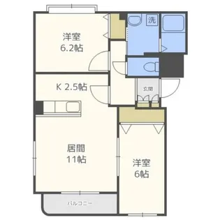 パルク・ド・コート弐番館【3階】の間取り