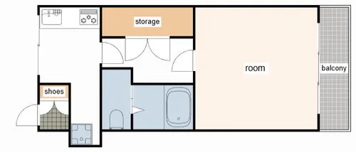 ジュネス伊伝居Ⅱ【107号室】の間取り