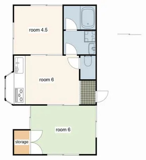 シンプルライフ田寺【103号室】の間取り