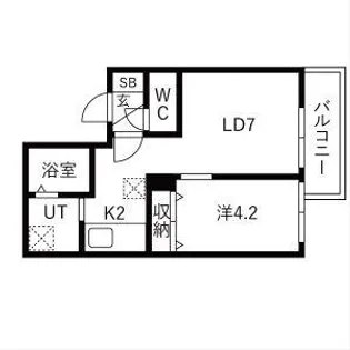 (仮)ブリス北円山【2階】の間取り