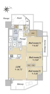 シティハウス植田【11階】の間取り