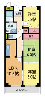 プランドール中屋【203号室】の間取り