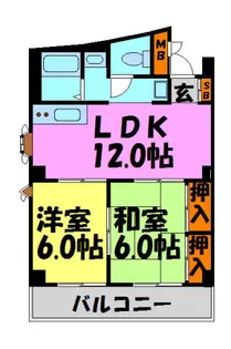 ハイツシャンボール【301号室】の間取り