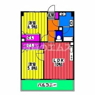 第4ケイコーマンション竹下【607号室】の間取り