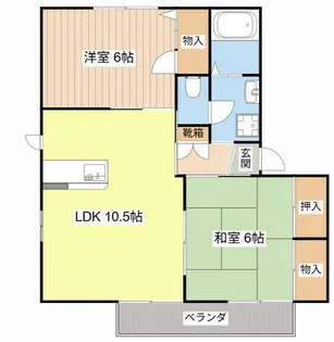アムールB【102号室】の間取り