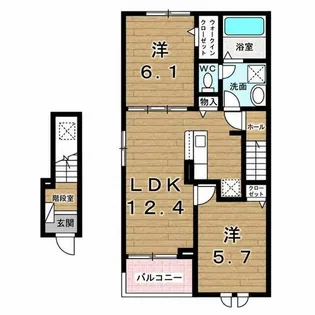 高槻堤町イースト【2階】の間取り