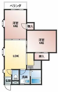 旭マンション【205号室】の間取り