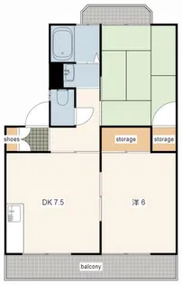 日山マンション【4-6号室】の間取り