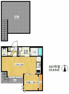 GRANDTIC 陽葵【2階】の間取り