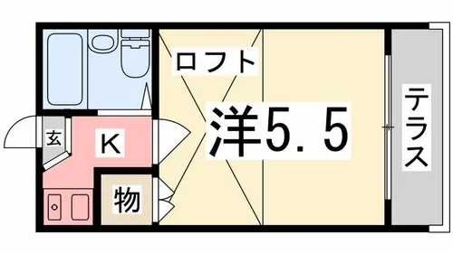 ハウスランド網干【101号室】の間取り