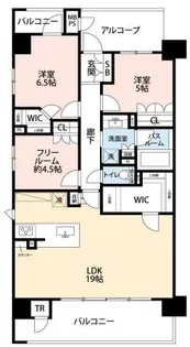 ワコーレ姫路オーナーズレジデンス【609号室】の間取り