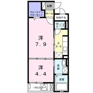 レーブ ポルト【4階】の間取り