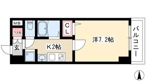 ベレーサ金山【403号室】の間取り
