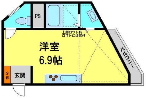 吉永ビル鼓が滝駅前【305号室】の間取り