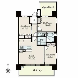 Alivis金山East【6階】の間取り