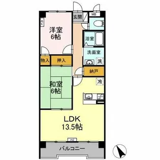 エスパシオ佐千原【5階】の間取り