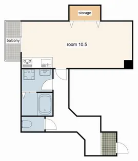 ライフコート市川【302号室】の間取り