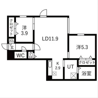 YORI N22(ヨリエヌ22)【1階】の間取り