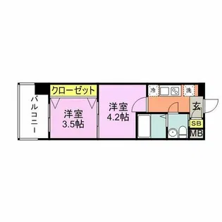 V-TOWER No60【2階】の間取り